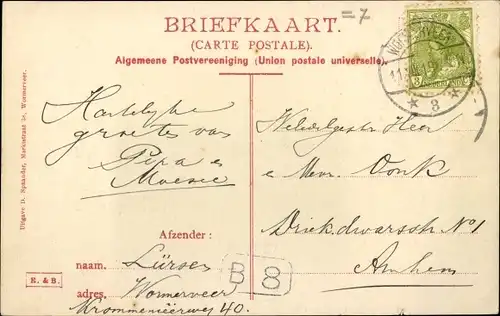 Ak Wormerveer Nordholland Niederlande, Krommenieerweg