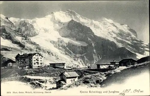 Ak Kanton Bern, Berner Oberland, Kleine Scheidegg, Jungfrau