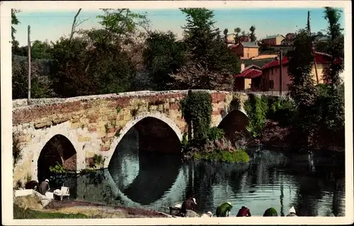 Ak Saint Junien Haute Vienne, Pont Ste-Elizabeth, Brücke