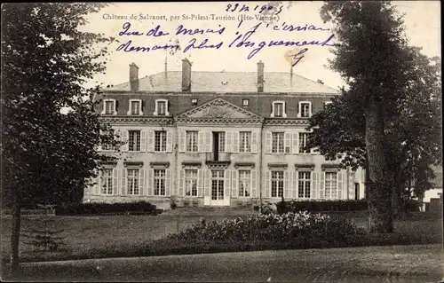 Ak Saint Priest Taurion Haute Vienne, Chateau de Salvanet