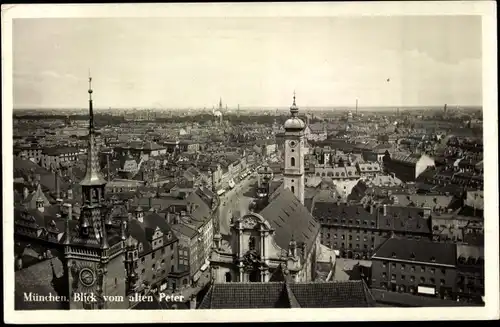 Ak München Bayern, Blick vom alten Peter