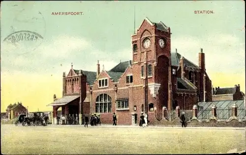 Ak Amersfoort Utrecht Niederlande, Station