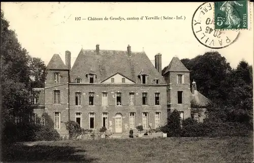 Ak Hugleville-en-Caux Seine Maritime, Château de Grosfy