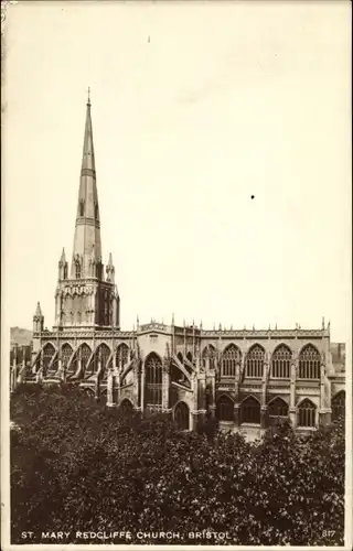 Ak Bristol South West England, Saint Mary Redcliffe Church
