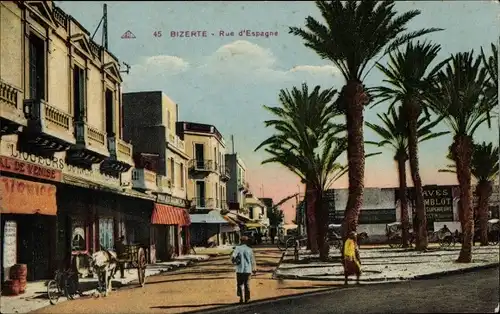Ak Bizerte Tunesien, Rue d'Espagne