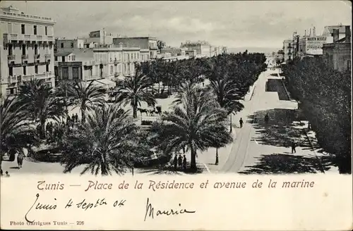 Ak Tunis Tunesien, Place de la Residence et avenue de la marine