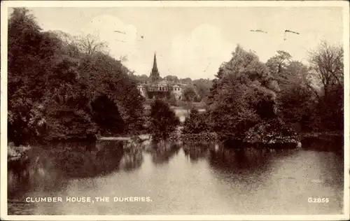 Ak The Dukeries Nottinghamshire England, Clumber House