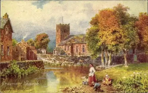 Künstler Ak Heney, Grasmere Lake District Cumbria England, St Oswalds church