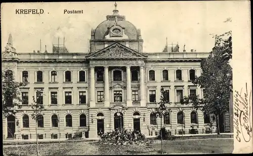 Ak Krefeld am Niederrhein, Postamt