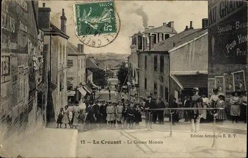 Ak Le Creusot Saône et Loire, La Grosse Montée