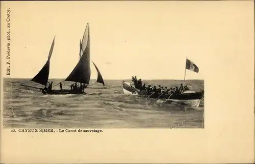 Ak Cayeux Somme, le Canot de Sauvetage