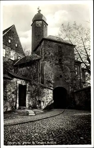 Ak Greiz im Vogtland, Partie im Oberen Schloss