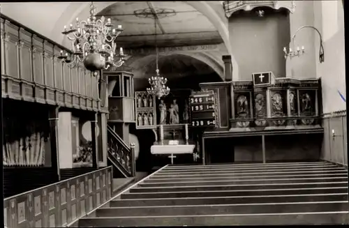 Ak Keitum auf Sylt, Inneres der St. Severinkirche