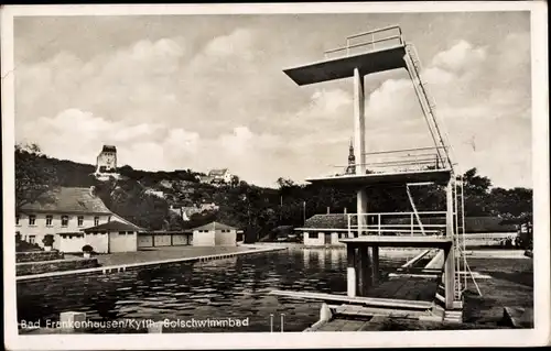 Ak Bad Frankenhausen am Kyffhäuser Thüringen, Solschwimmbad, Sprungturm