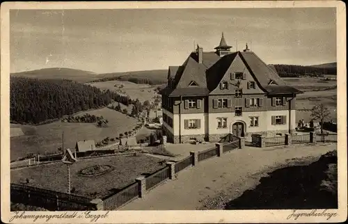 Ak Johanngeorgenstadt Erzgebirge, Blick auf die Jugendherberge