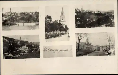 Ak Johanngeorgenstadt im Erzgebirge, Teilansichten, Straßenpartien