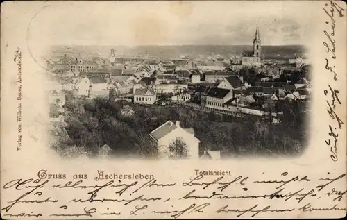 Ak Aschersleben im Salzlandkreis, Panorama