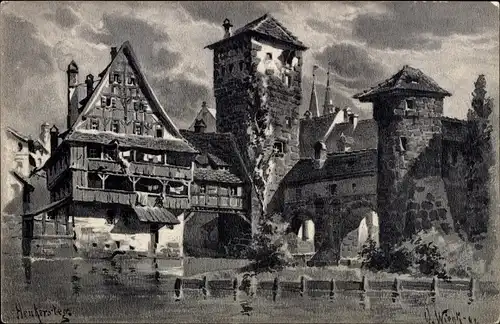 Künstler Ak Nürnberg in Mittelfranken, Henkersteg