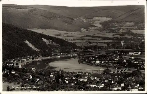 Ak Miltenberg am Main Unterfranken, Panorama, Fluss