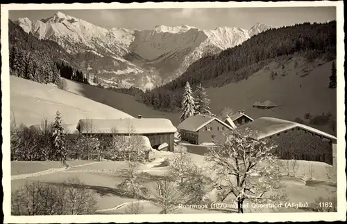 Ak Rohrmoos Oberstdorf im Oberallgäu, Gesamtansicht, Winterlandschaft, Schnee