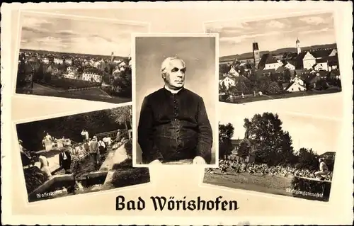 Ak Bad Wörishofen im Unterallgäu, Sebastian Kneipp, Teilansichten, Wassertreten, Morgensport