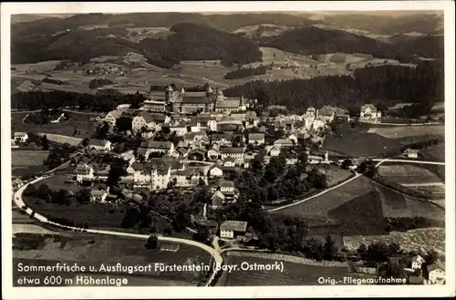 Ak Fürstenstein in Niederbayern, Panorama, Fliegeraufnahme