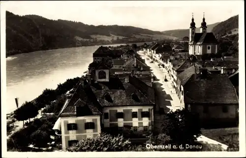 Ak Obernzell an der Donau Niederbayern, Panorama, Fluss