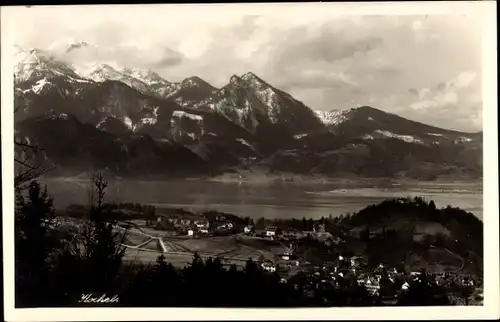 Foto Ak Kochel am See in Oberbayern, Panorama, Gebirge