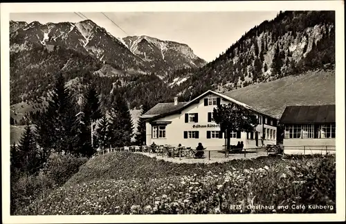 Ak Oberstdorf im Oberallgäu, Gasthaus und Café Kühberg, Landschaftsblick