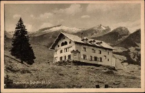 Ak Oberstdorf Bayrisches Allgäu, Alpenhotel Schönblick, Hoher Ifen
