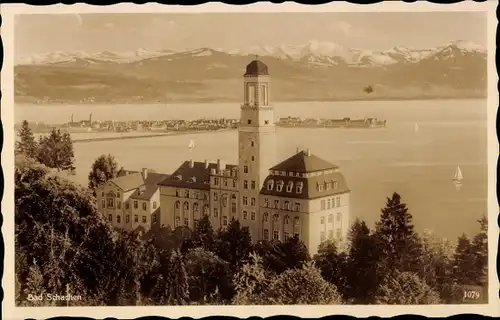 Ak Bad Schachen Lindau am Bodensee Schwaben, Blick auf den Bodensee