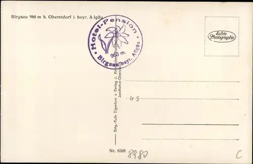 Ak Birgsau Oberstdorf im Oberallgäu, Teilansicht