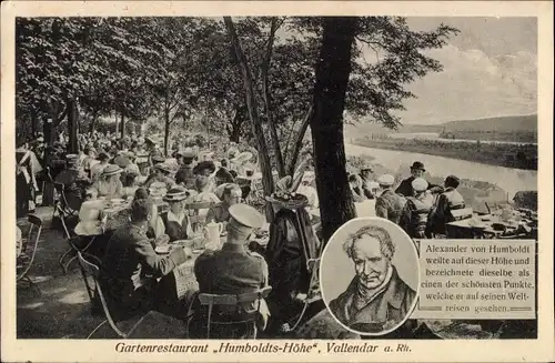 Ak Vallendar am Rhein, Alexander von Humboldt, Humboldtshöhe