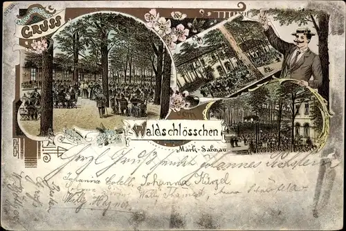 Litho Mark Sahnau Crimmitschau in Sachsen, Waldschlösschen