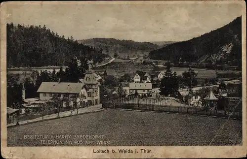 Ak Loitsch Weida in Thüringen, Teilansicht