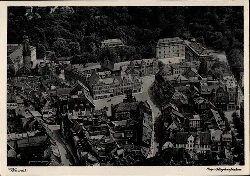 Ak Weimar in Thüringen, Fliegeraufnahme vom Ort