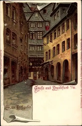 Künstler Litho Söhngen, A. B., Frankfurt am Main, Straße am Tuchgaden