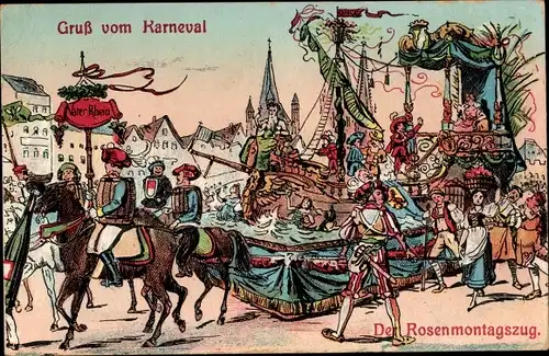 Ak Köln am Rhein, Karneval, Der Rosenmontagszug