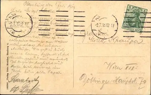 Ak Dampfer Amerika, HAPAG, Dampfschiff