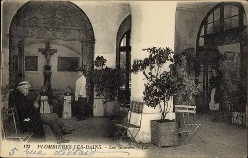 Ak Plombières les Bains Vosges, Les Sourees