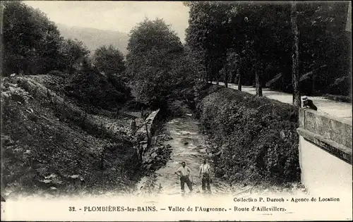 Ak Plombières les Bains Lothringen Vosges, Vallée de l´Augronne, Route d´Aillevillers