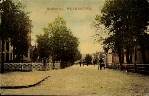 Ak Wormerveer Nordholland Niederlande, Marktstraat