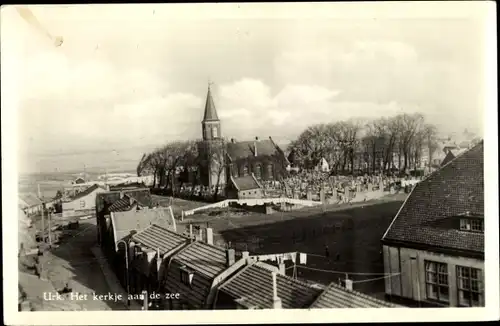 Ak Urk Flevoland Niederlande, Het kerkje aan de zee