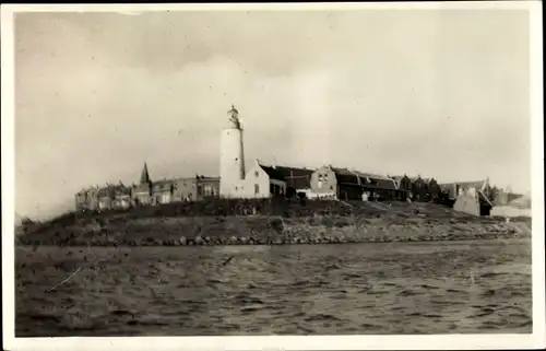 Ak Urk Flevoland Niederlande, Gezicht op de vuurtoren, Leuchtturm
