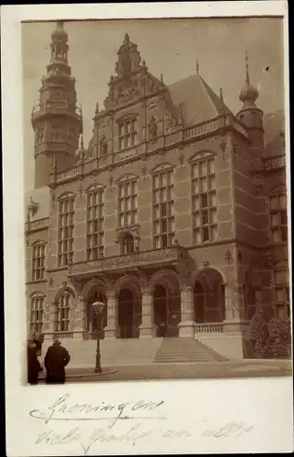 Foto Ak Groningen Niederlande, Hausfassade