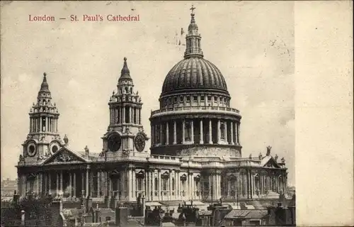 Ak London City England, St. Pauls's Cathedral