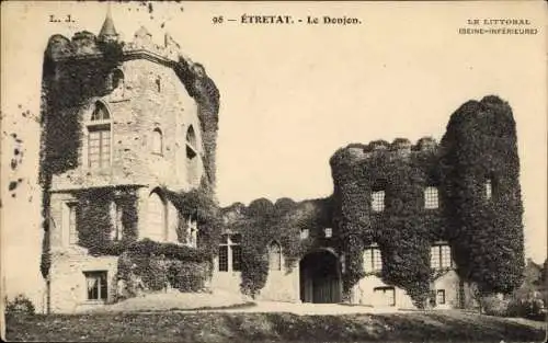 Ak Étretat Seine Maritime, Le Donjon