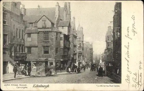 Ak Edinburgh Schottland, John Knox's House