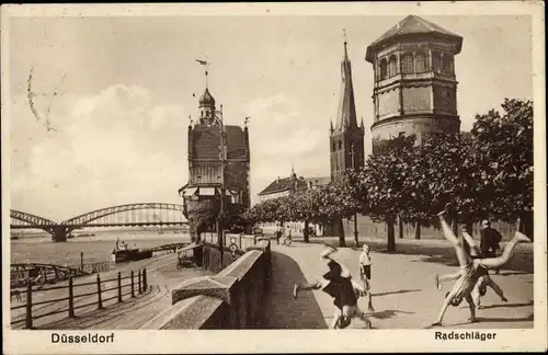 Ak Düsseldorf am Rhein, Radschläger