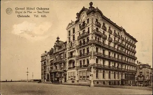 Ak Ostende Westflandern, Grand Hotel Osborne, Digue de Mer